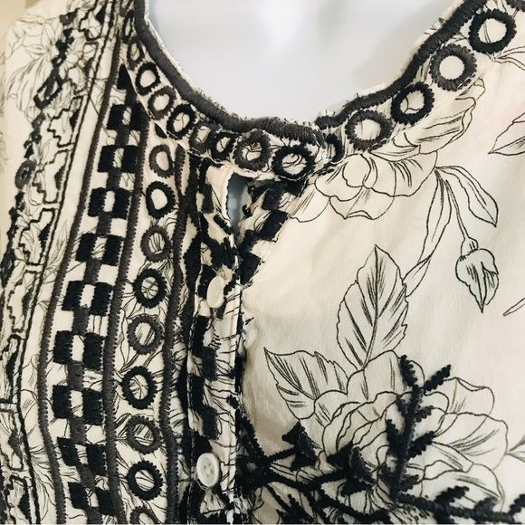 ⭐️🌟 Biya by Johnny Was Beautifully Embroidered Tunic Dress Sz M - Picture 6 of 12